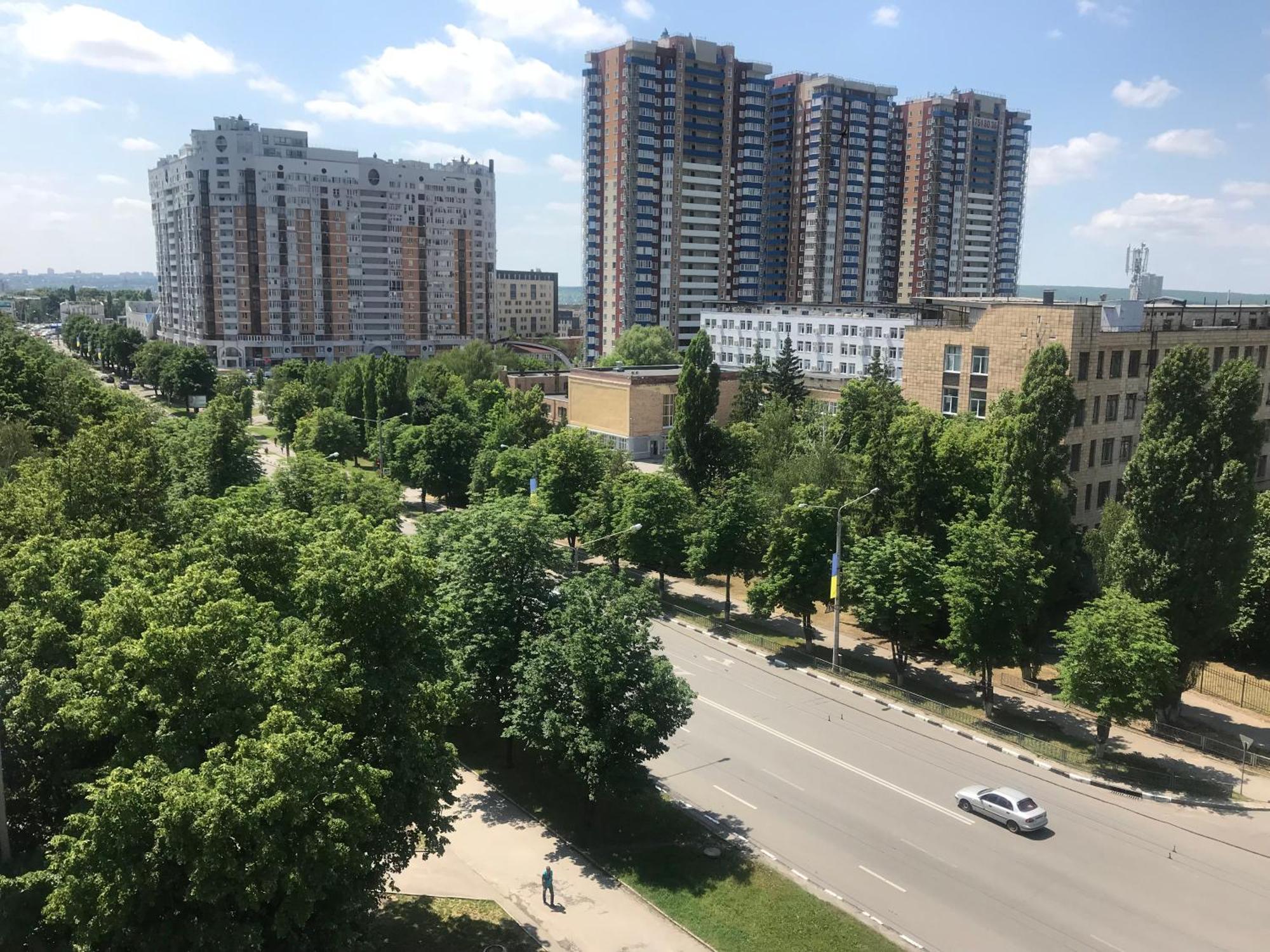 Modern Apartment With Panoramic View Near Metro 23August Charkov Exteriér fotografie